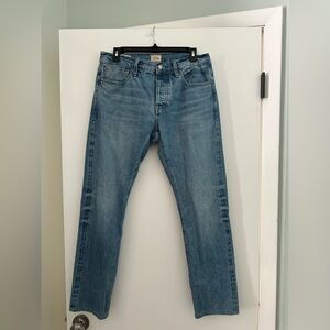 J. Crew Slim Straight Jeans in Light Blue Wash